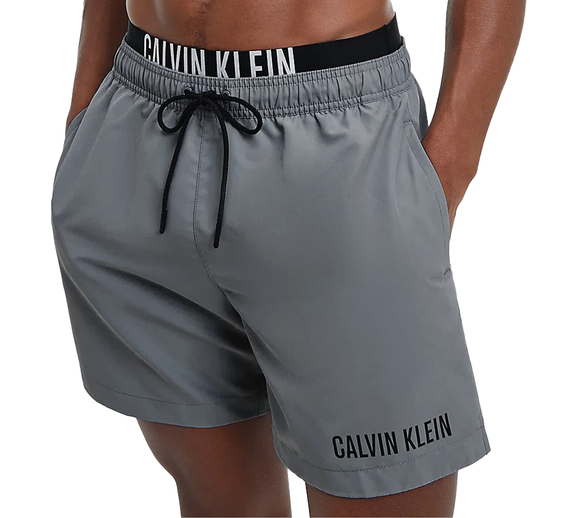 straal Standaard Koel Calvin Klein Double Waistband Zwemshort Heren Zwembroeken -
